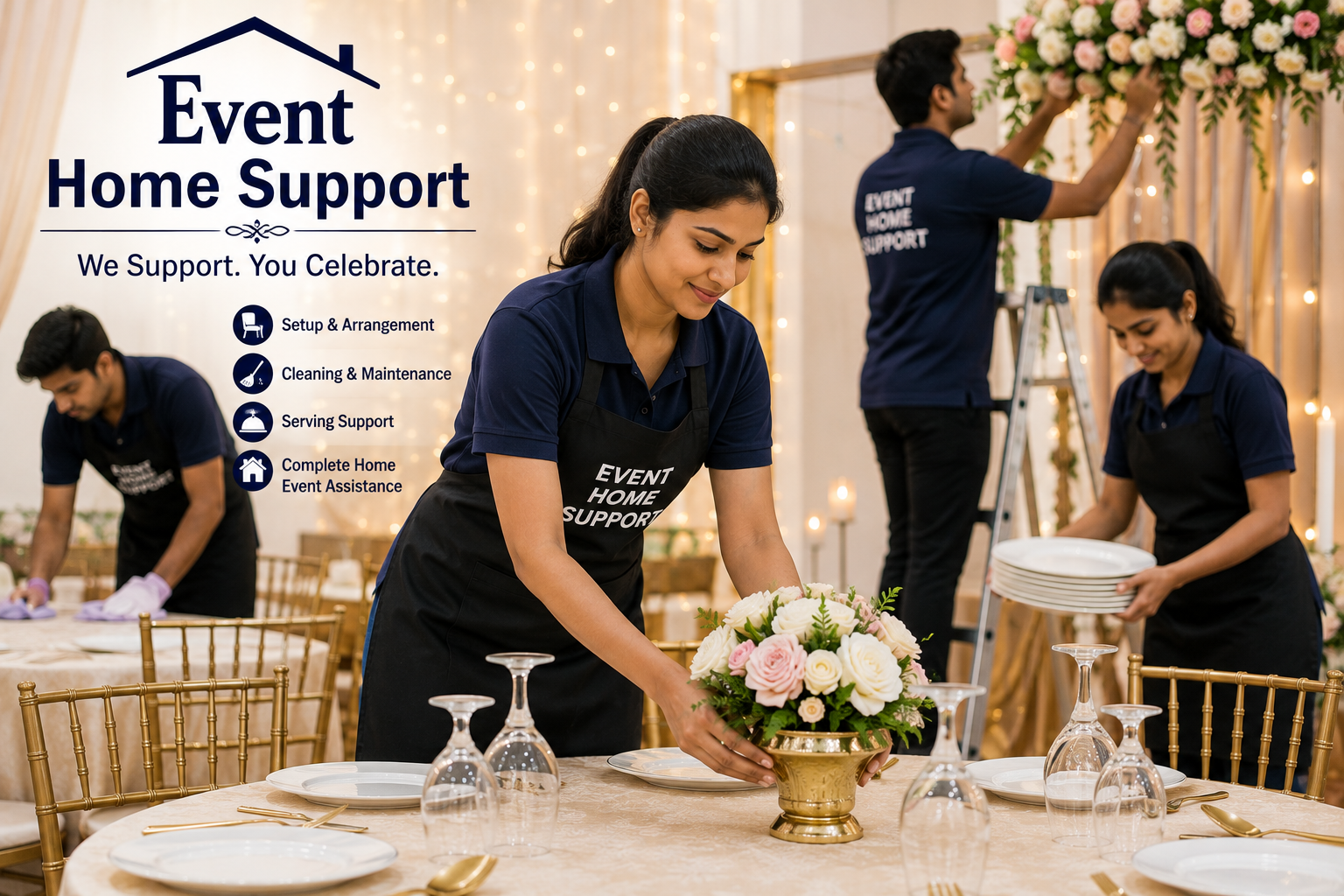 Event Home  Support and cleaning